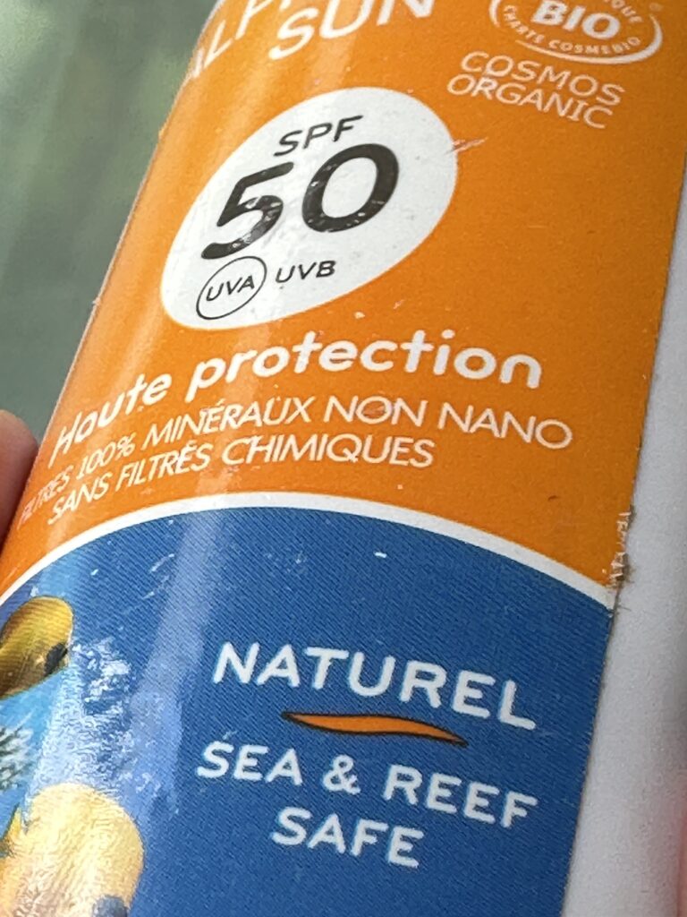 sunscreen label sea and reef safe